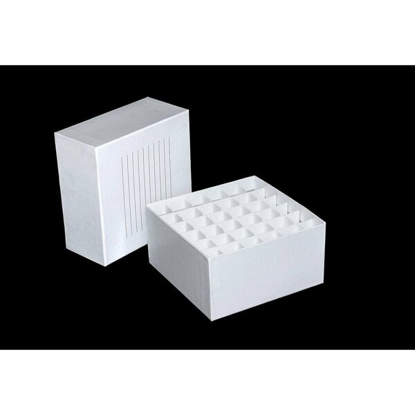 Biox CARDBOARD FREEZER BOX, 36 WELL, 5 INCH, WHITE, 100PK BX90-1536